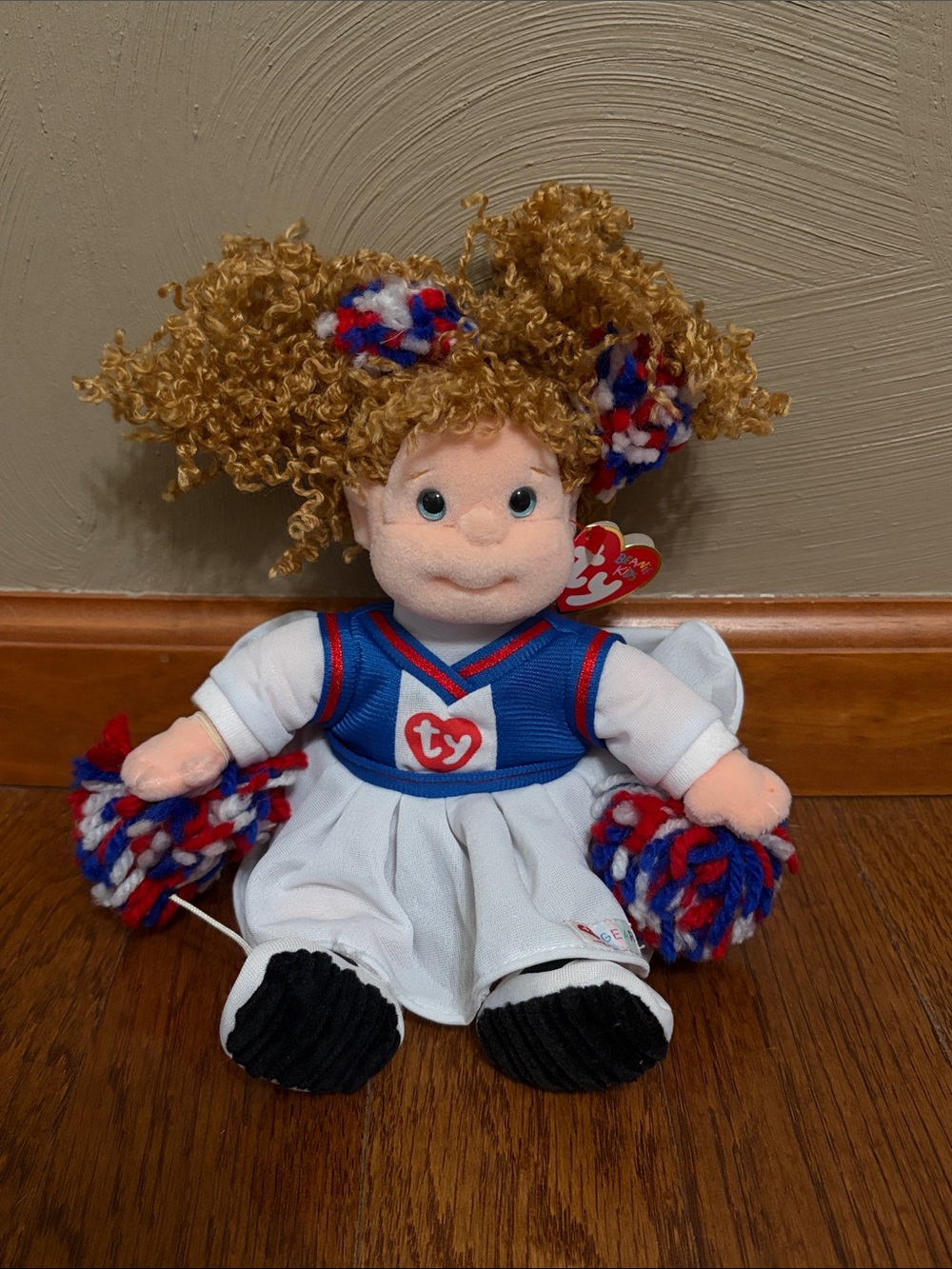 Ty Collectable Cheerleader Plush Doll in Red, White and Blue “Princess”